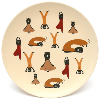 Bamboo tableware plate for babies